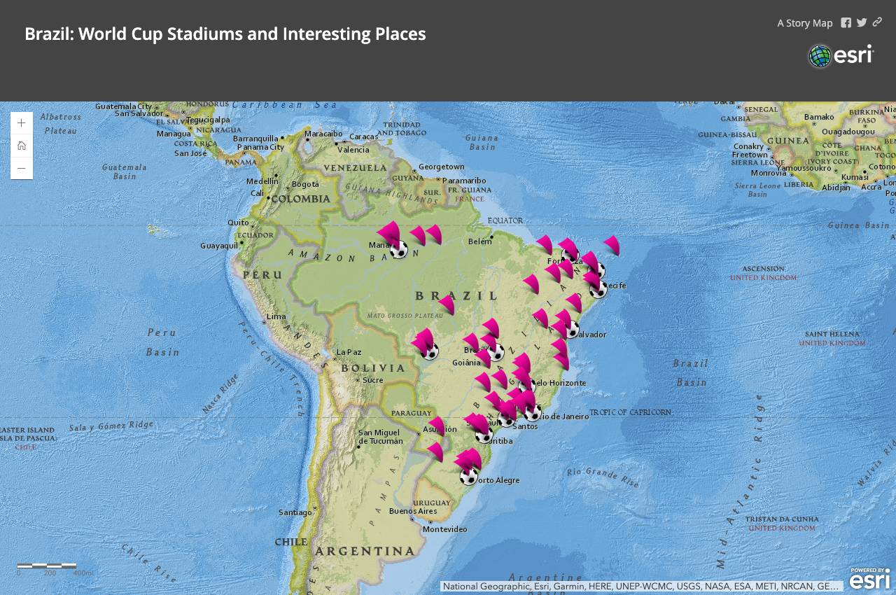 Brazil: World Cup Stadiums and Interesting Places